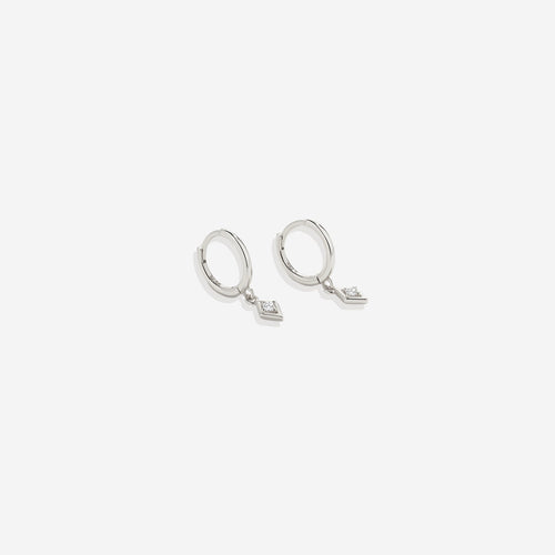 Dainty Diamond Charm Earrings