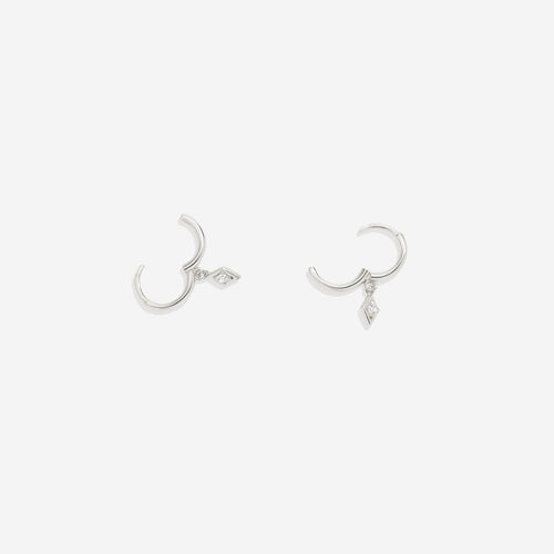 Dainty Diamond Charm Earrings