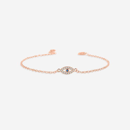 Dainty Evil Eye Charm Bracelet