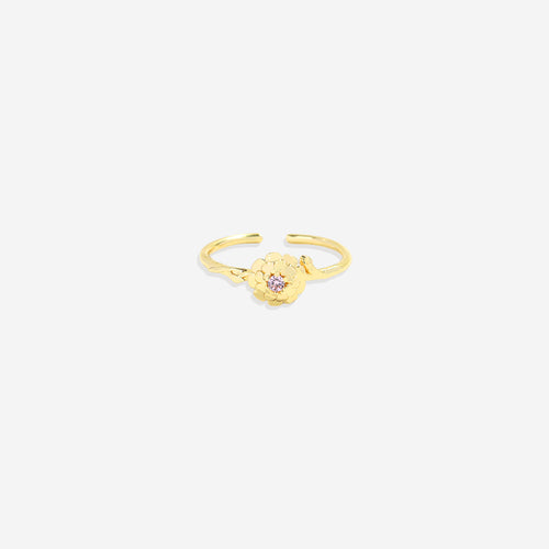 Dainty Birth Flower Ring