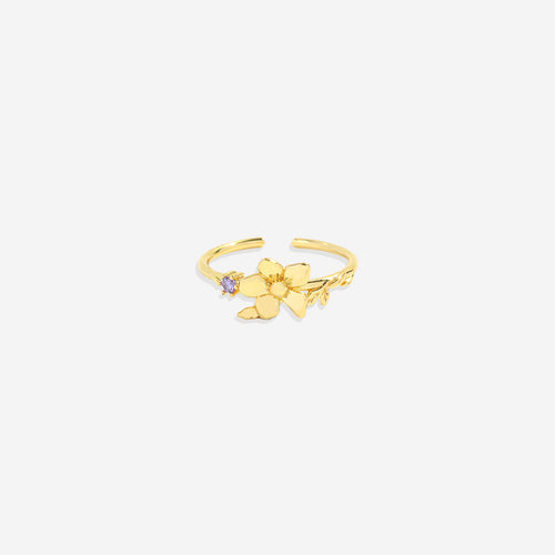 Dainty Birth Flower Ring