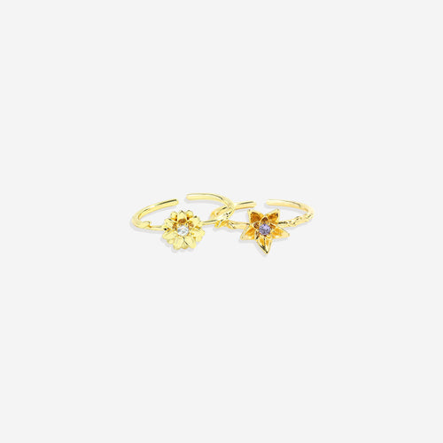 Dainty Birth Flower Ring