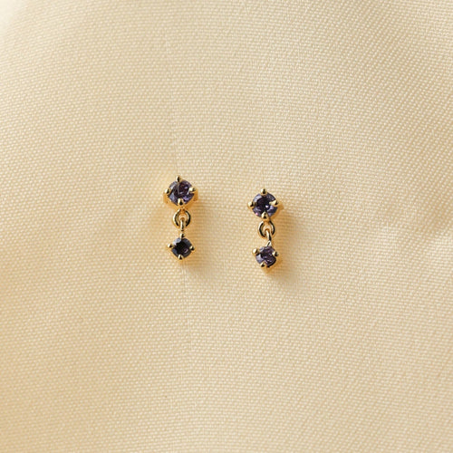 Dainty Birthstone Drop Earrings