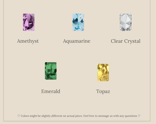 Dangling Gemstone Hoops