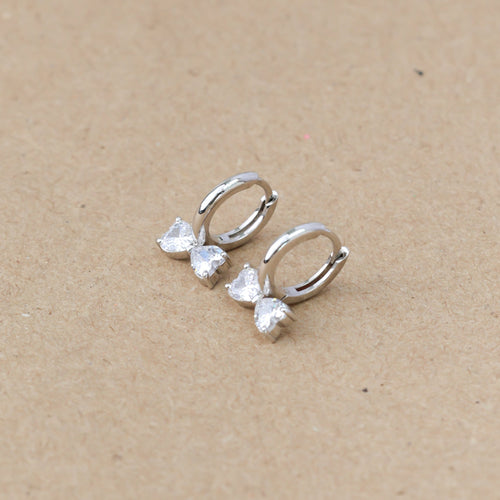 Diamond Bow Hug Earrings