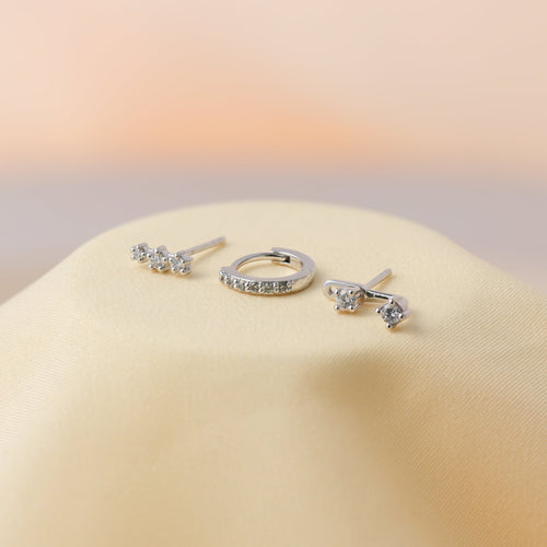 Diamond Earrings Set