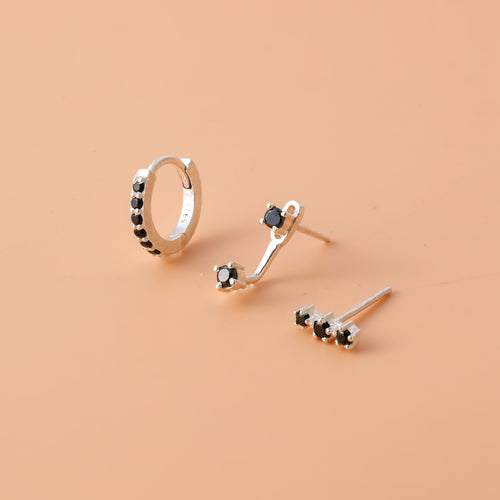 Black Diamond Earrings Set