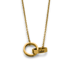 Double Name Ring Necklace