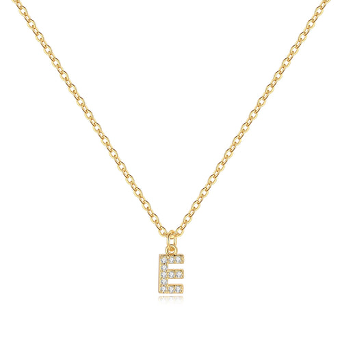 Pave Uppercase Initial Necklace