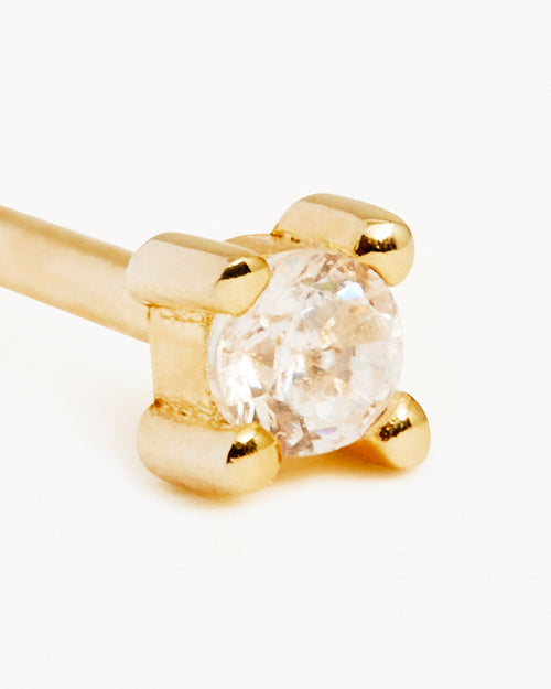 Yellow Gold Vermeil Pure Light Stud Earrings