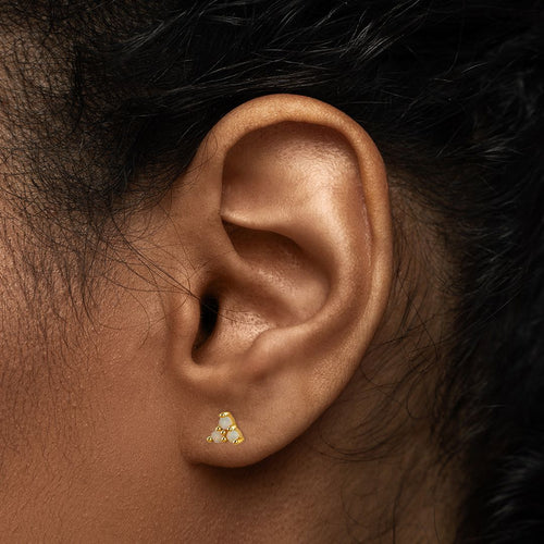 Opal Trio Sleeper Stud Earrings | 18g