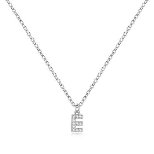 Pave Uppercase Initial Necklace