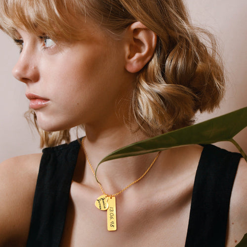 Engraved Heart Pendant Necklace • Best Friend Gift