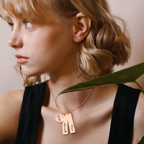 Engraved Heart Pendant Necklace • Best Friend Gift