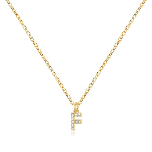 Pave Uppercase Initial Necklace