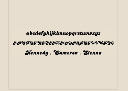 Groovy Name Necklace in Box Chain