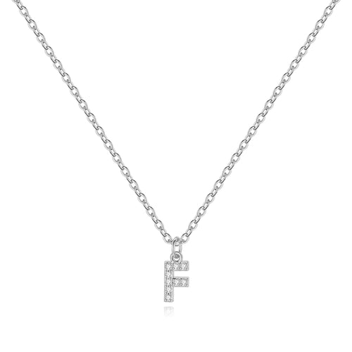 Pave Uppercase Initial Necklace
