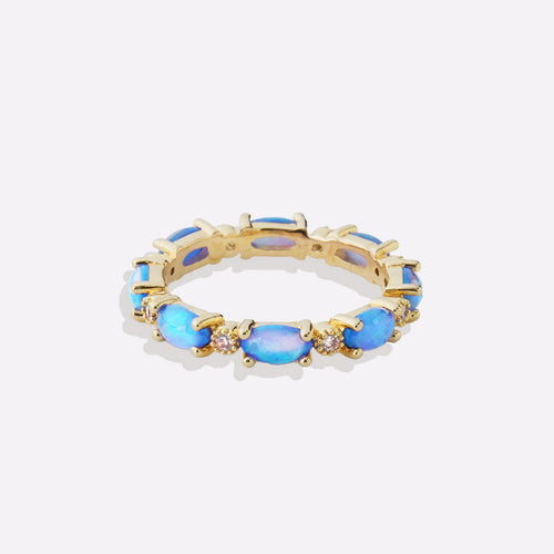 Eternity Fire Opal Ring