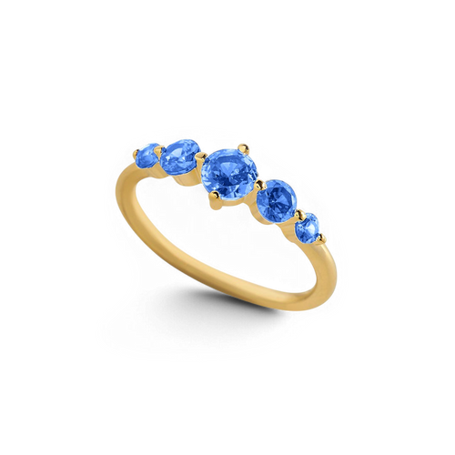 Five Stone Statement Birthstone Ring