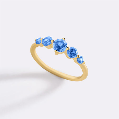 Five Stone Statement Birthstone Ring