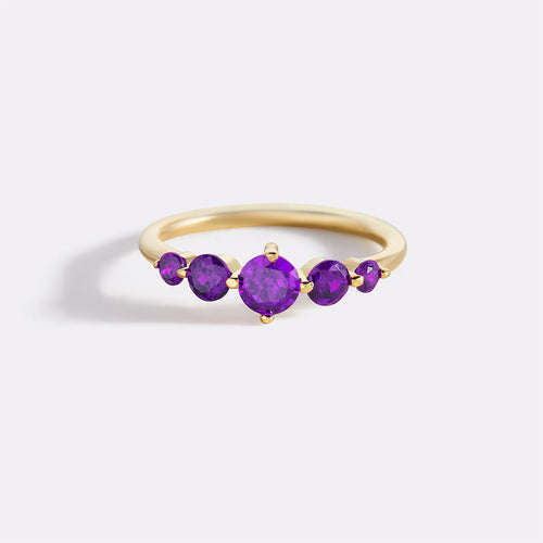 Five Stone Statement Birthstone Ring