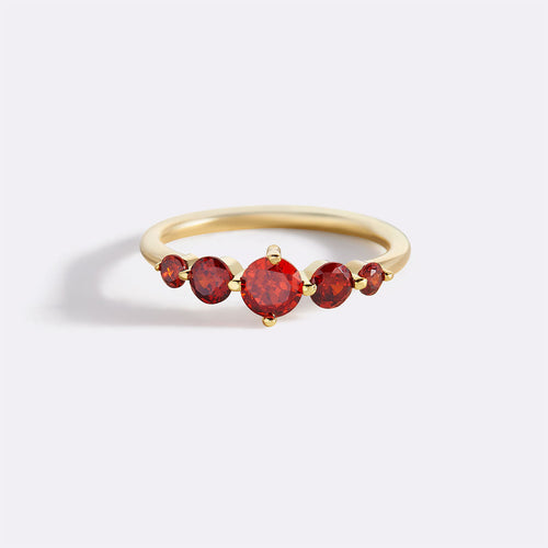 Five Stone Statement Birthstone Ring