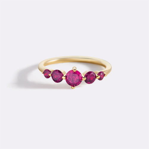 Five Stone Statement Birthstone Ring