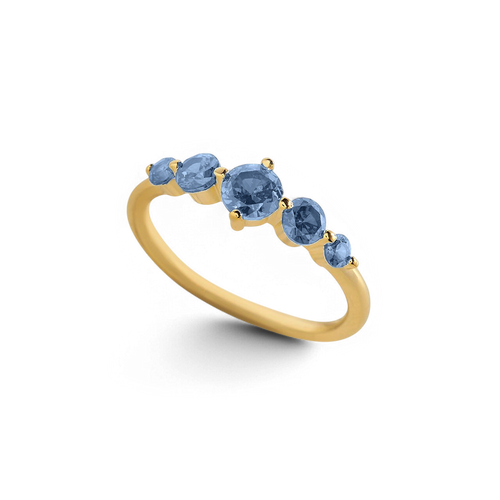 Five Stone Statement Birthstone Ring