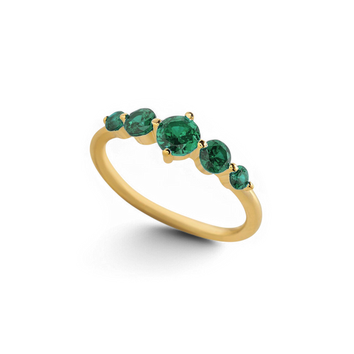Five Stone Statement Birthstone Ring