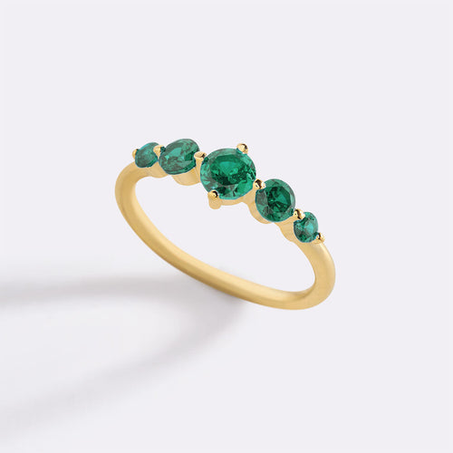 Five Stone Statement Birthstone Ring