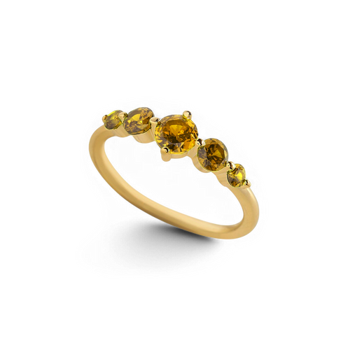 Five Stone Statement Birthstone Ring