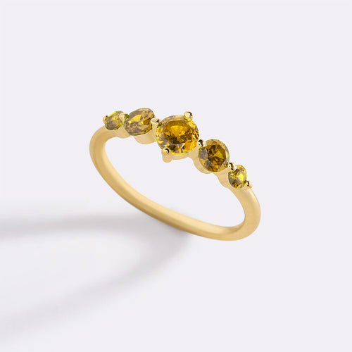 Five Stone Statement Birthstone Ring