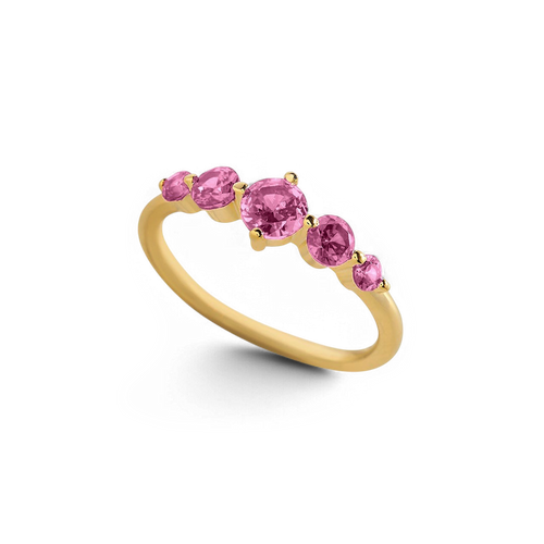 Five Stone Statement Birthstone Ring