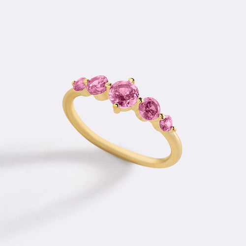 Five Stone Statement Birthstone Ring