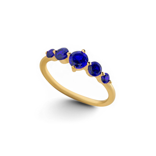 Five Stone Statement Birthstone Ring