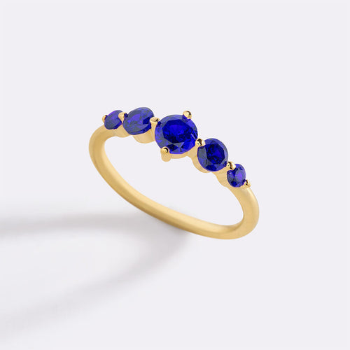 Five Stone Statement Birthstone Ring