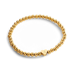 Beaded Bracelet with Heart Initial