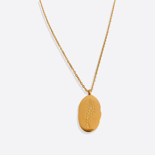 Birth Flower Pendant Necklace