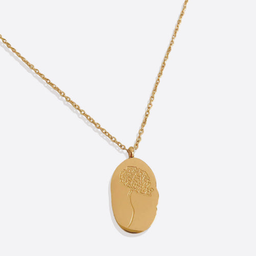 Birth Flower Pendant Necklace
