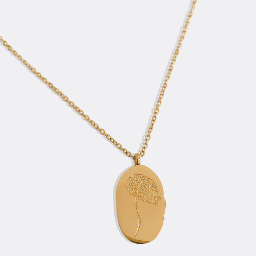 Birth Flower Pendant Necklace
