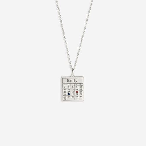 Personalized Family Calendar Necklace