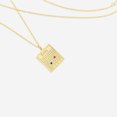 Personalized Family Calendar Necklace