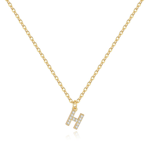 Pave Uppercase Initial Necklace