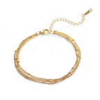 Triple Layer Satellite Chain Bracelet