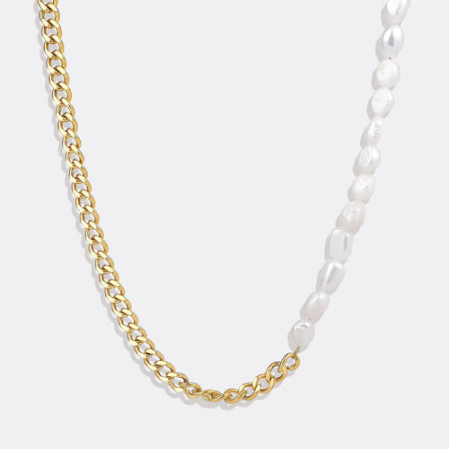 Half Chain Pearl Necklace