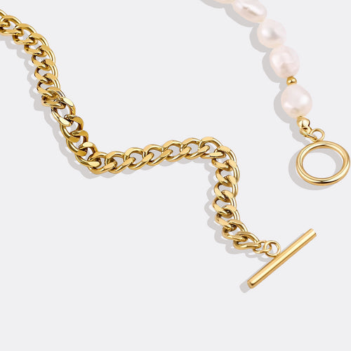 Half Chain Pearl Necklace