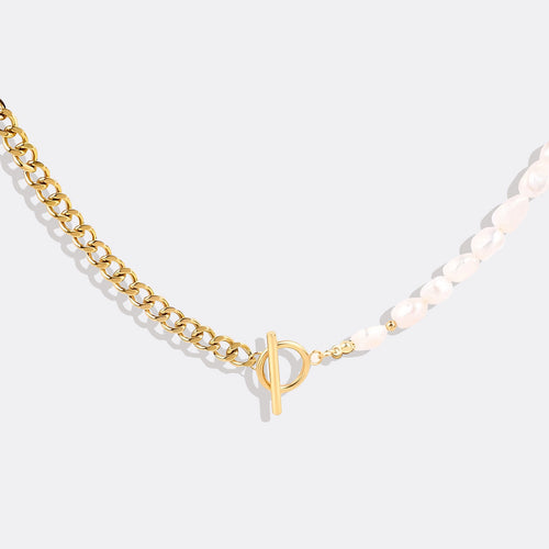 Half Chain Pearl Necklace