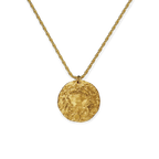 Hammered Zodiac Pendant Necklace