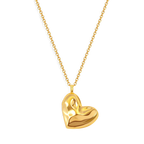 Handmade Hammered Heart Photo Locket Necklace