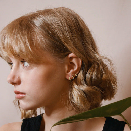 Pave Huggie Hoop Earrings